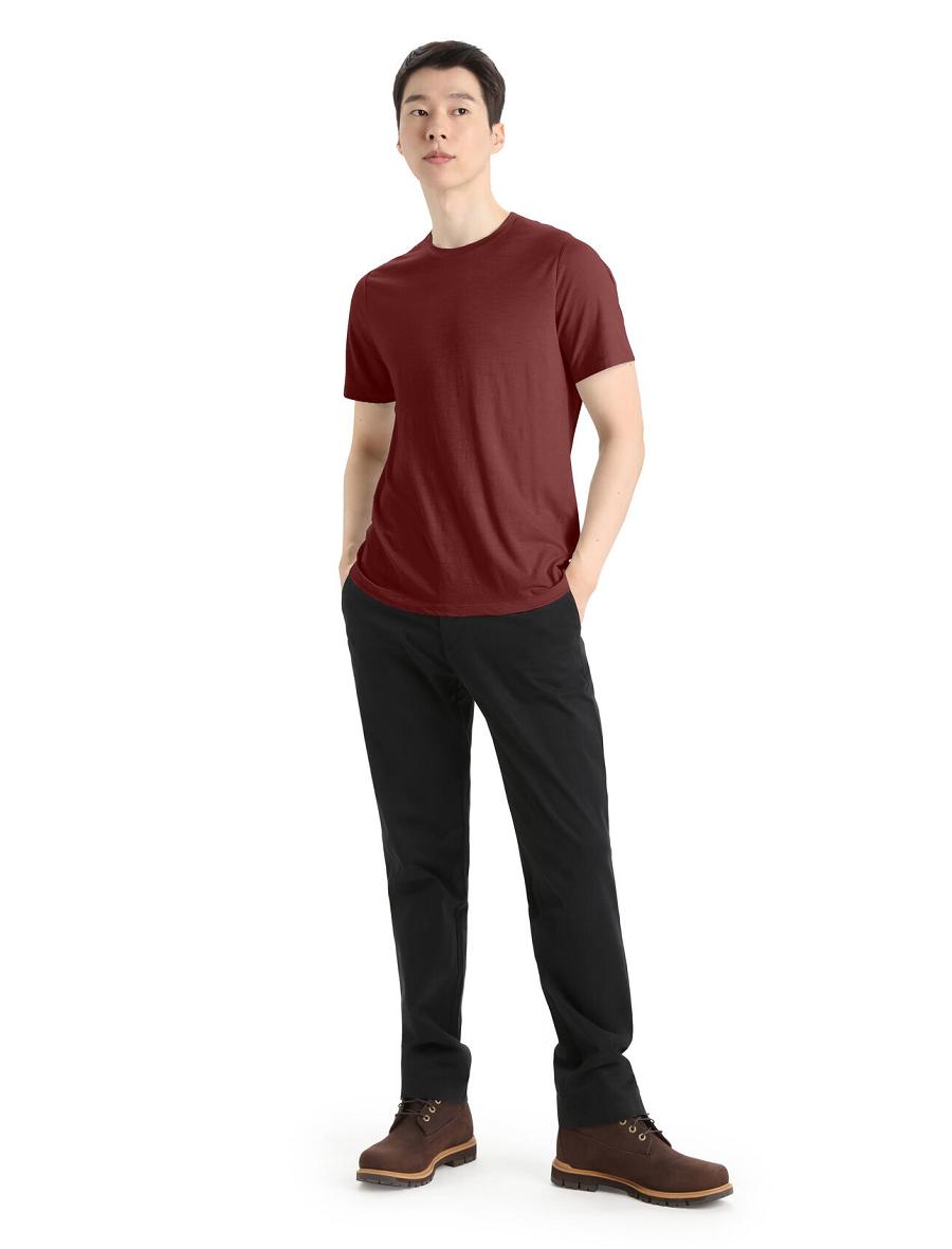 Espresso Icebreaker Merino Tech Lite II Short Sleeve Tee Men's T Shirts | AU 1163VRWD